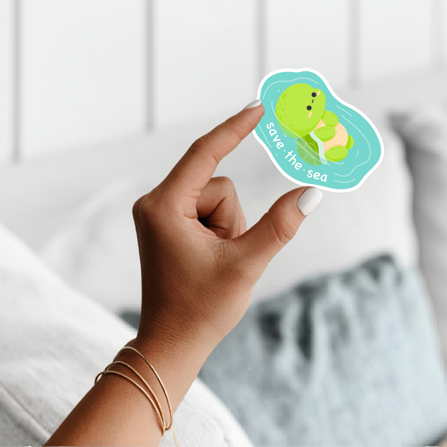 Save the sea Turtle Vinyl Sticker