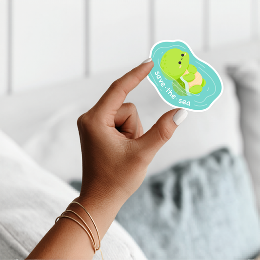 Save the sea Turtle Vinyl Sticker