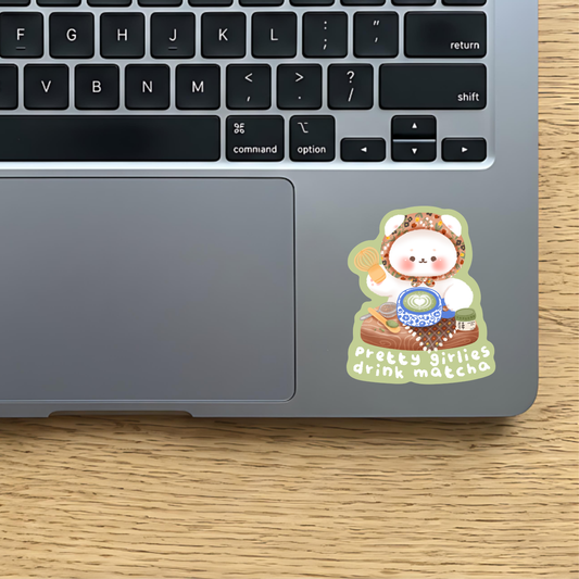 Pretty Girlies Drink Matcha Vinyl Sticker
