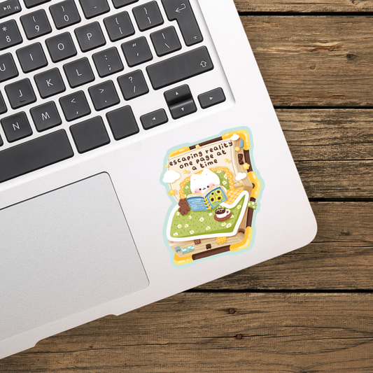 Escaping Reality Book Lover Vinyl Sticker