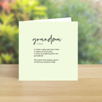 Grandma Definition Greeting Card